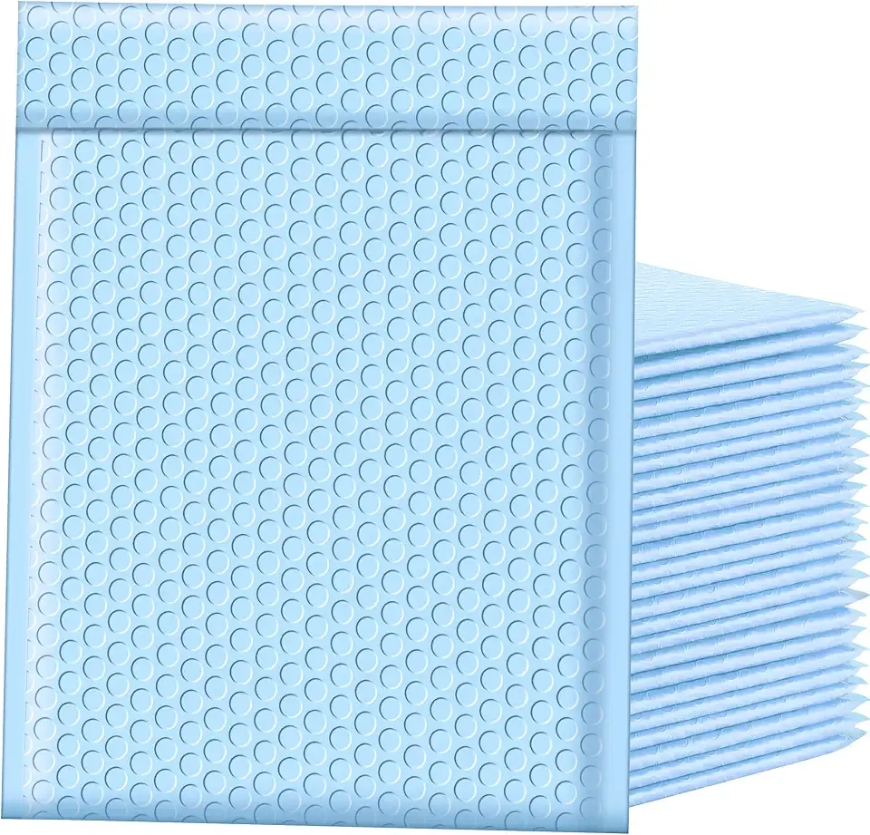 Famagic Bubble Mailers 8.5x12 Inch 25pc Light Blue Shipping Bags, Chic Packaging Bags For Small Business, Colored Padded Mailing Envelopes, Opaque Matte Self Seal Bubble Poly Mailers Bulk #2
