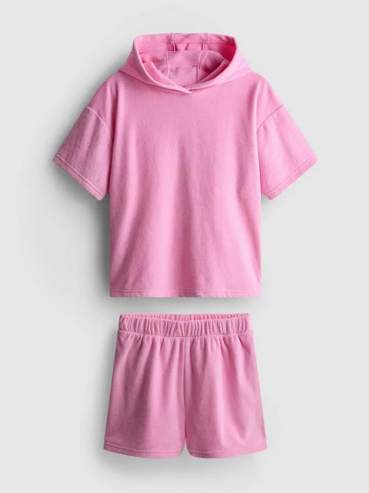 7–15 ans | Sweat à capuche et short en tissu-éponge