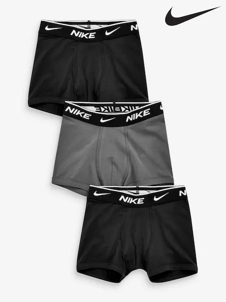 Nike Black Cotton Stretch Boxers 3 Pack