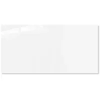 Porcelanato pulido S White blanco brillante 30 x 60 cm