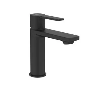Grifo de lavabo ROCA Alpine monomando negro mate. Apertura en frío. Antical. Latón