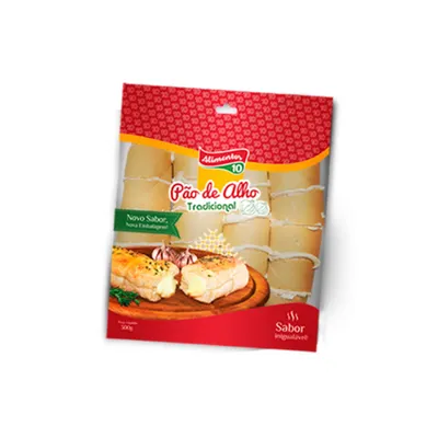 pão de alho alimentos 10 tradicional pacote 300g