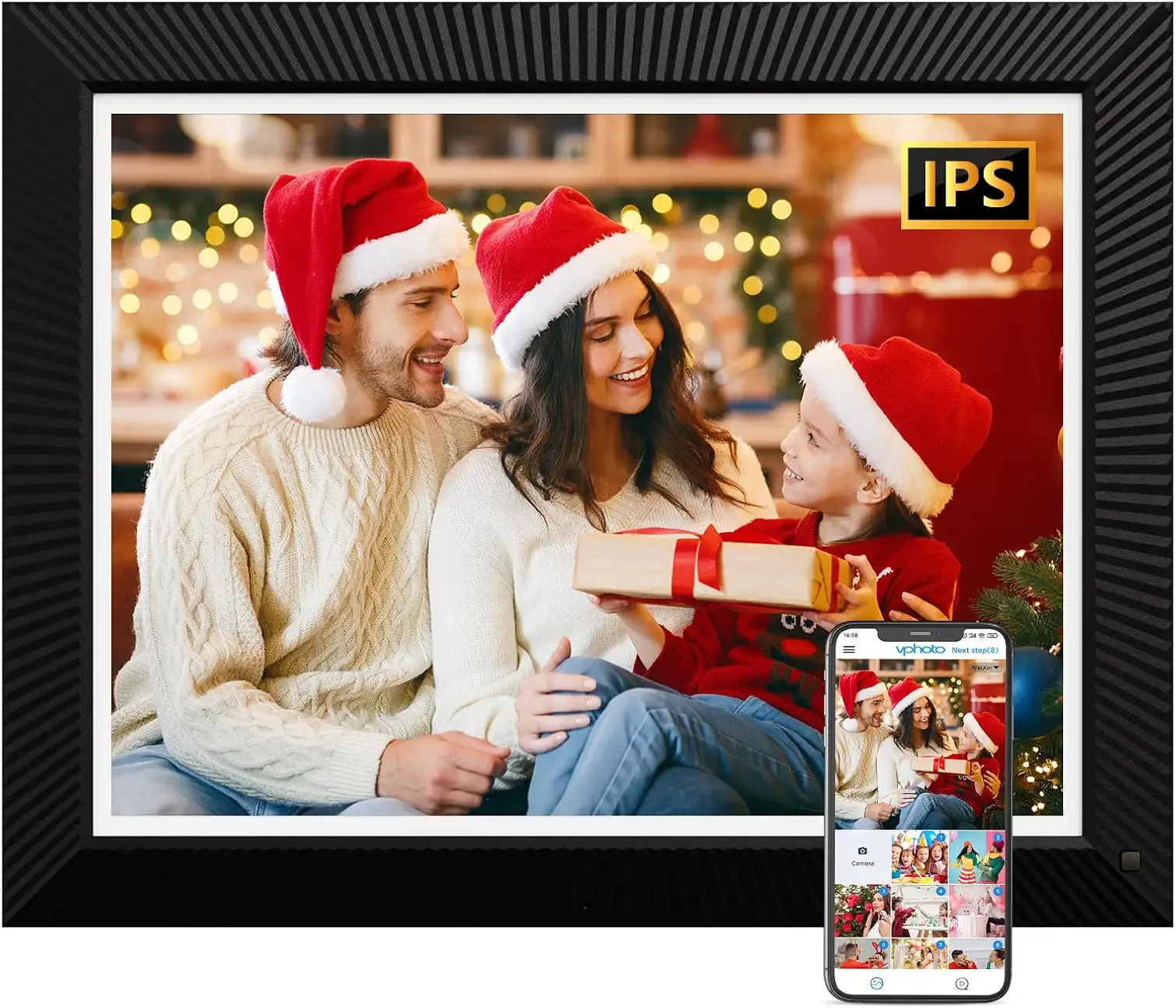 Large Digital Picture Frame 16.2" WiFi-Photo-Frame - 32GB FHD Touch Screen Electronic Photo Frame, Slideshow, Auto-Rotate for Wall Tabletop, Share Photos and Videos via App or Email, Gifts for Mom Dad