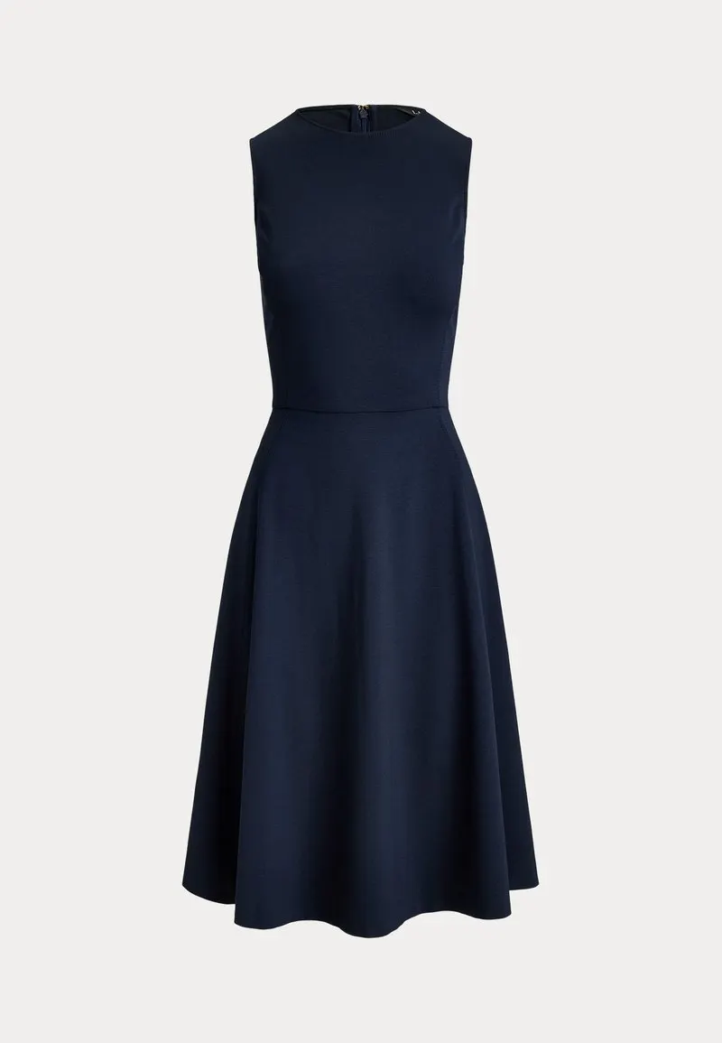 PONTE SLEEVELESS DRESS - Jerseykjole - navy
