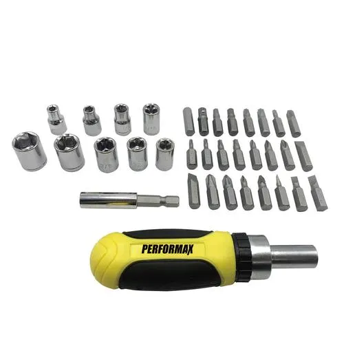 Performax® Quick Change Ratcheting Multi-Bit Screwdriver Set - 35 Piece