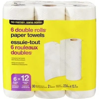 Double Rolls Paper Towels 6 Pack