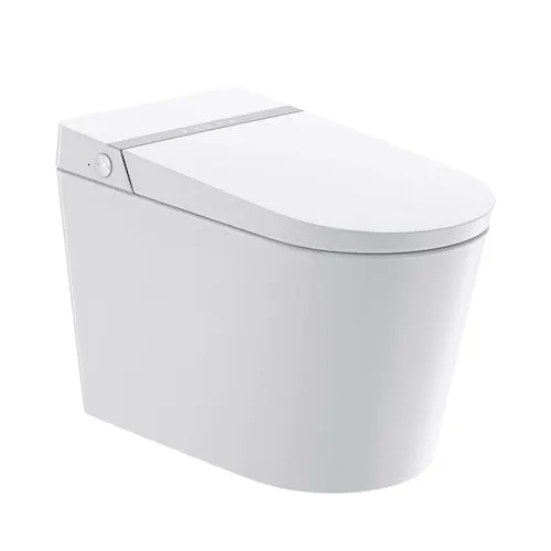 Orbit 1-Piece 1.1/1.6 GPF Dual Flush Elongated Tankless Smart Toilet in White