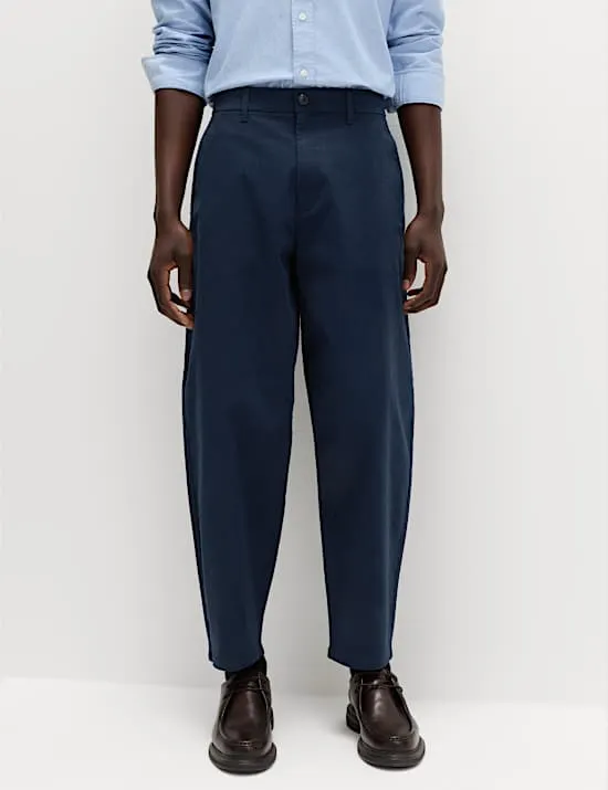 Barrel Fit Stretch Chinos