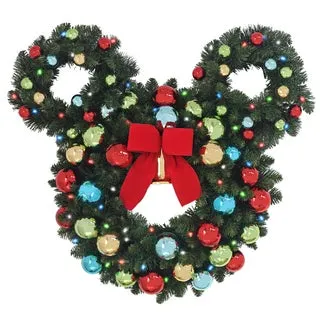 30" Disney Mickey Figural Pre-Lit LED Wreath