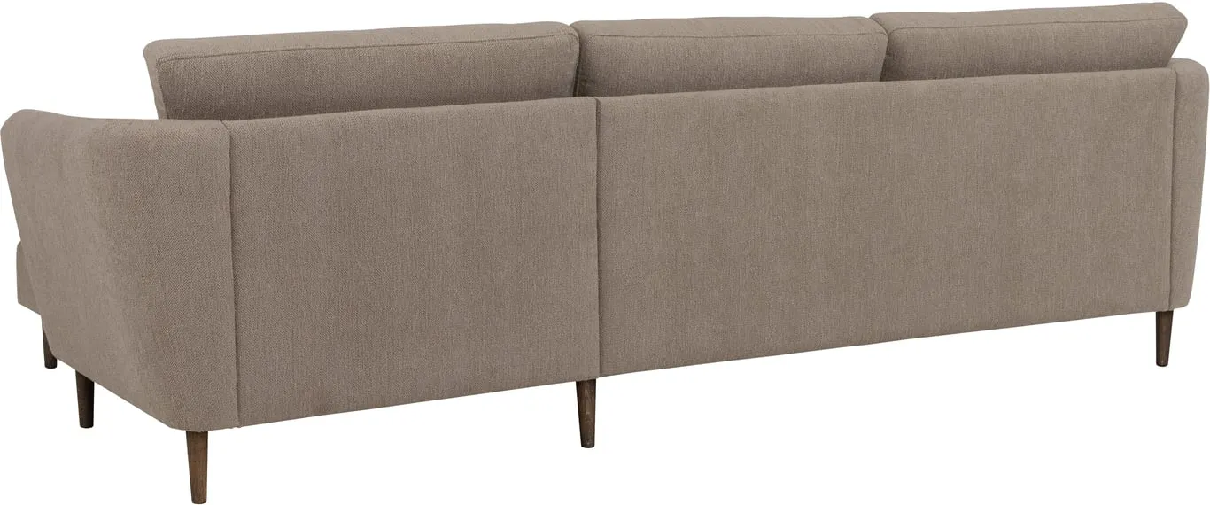 Sone høy sofa m/sjeselong Modulsofa. 2,5 seter + sjeselong, armlene W2 i stoff 317/13 Gear light brown