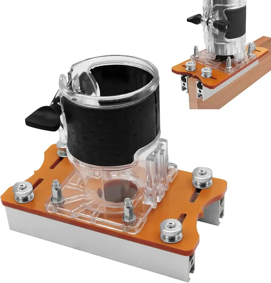 Wood Trim Router Base,Furniture Cabinet Closet Trim Router Base Plate | Wood Router Slotting Bracket, 2 in 1 Compact Wood Palm Router Base for Inside Diameter 65mm Trimming Machine, for Grooving