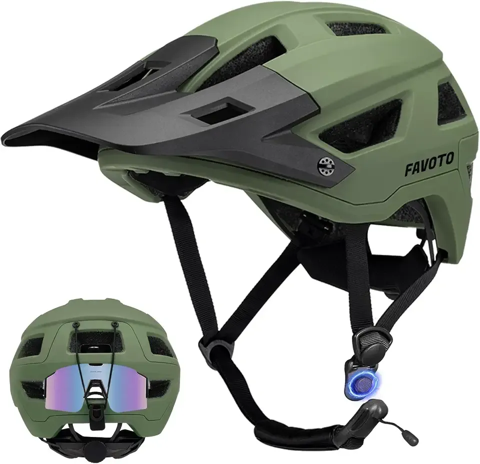 Favoto Mountain Bike Helmet for Adult Men Women, MTB with Visor