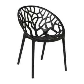 Stapelbare tuinstoel Palma - zwart - 78.5x58x59.5 cm