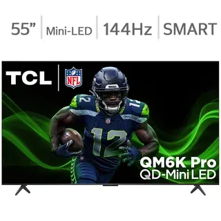 TCL 55" Class - QM6K Pro Series - 4K UHD QD-Mini LED Smart TV - Allstate 3-Year Protection Plan Bundle Included for 5 Years of Total Coverage*