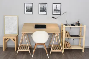 Mesa escritorio Pino natural 120x80x73,1 cm