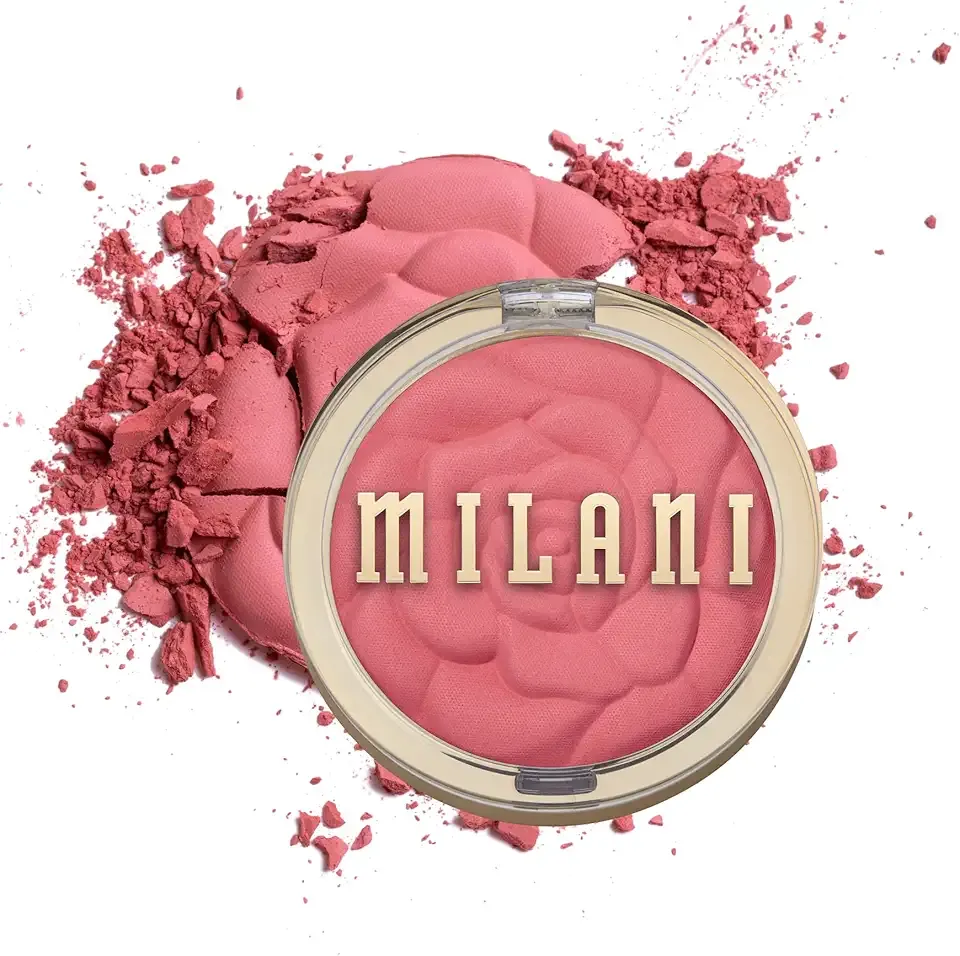 Milani Rose Blush, Powder Blush for Cheeks, Cruelty Free Makeup - Shape, Contour & Highlight Face for a Natural Matte Finish -Wild Rose