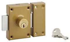 Verrou à double cylindre en acier marron - 23 x 40 mm