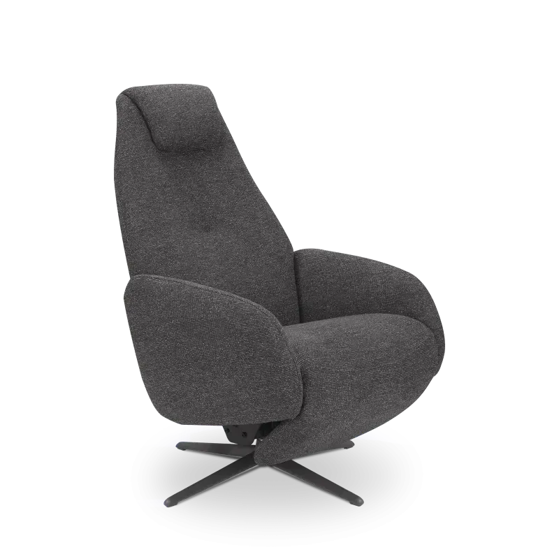 Relaxfauteuil Davoli - handmatig - stof Sneak Antraciet - OP=OP