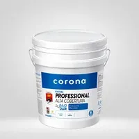 Pintura para Interior Lavable Para superficies Yeso, Piedra ,Madera, Hormigón Tipo 2 Corona Pro Alta Cobertura Blanco 5 Galones