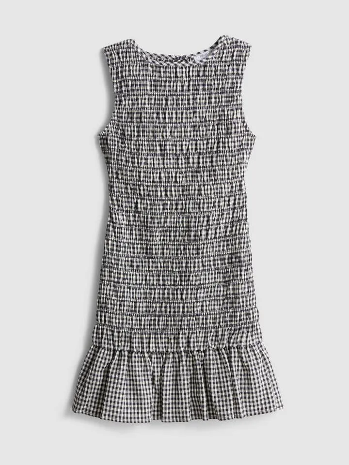 7–15 ans | Robe vichy froncée sans manches