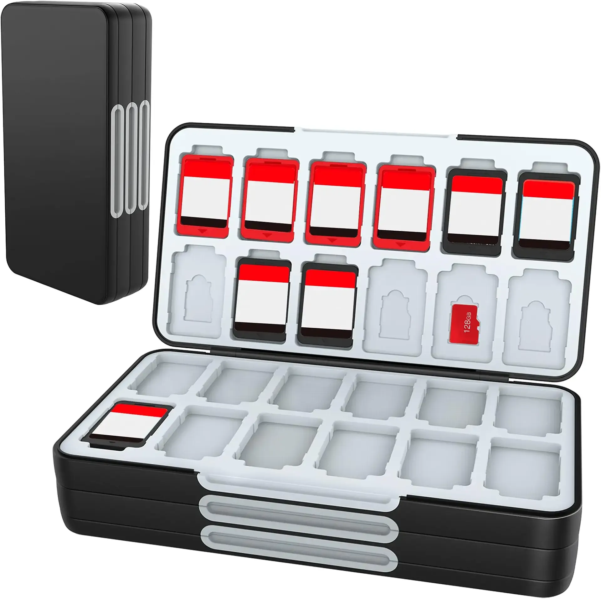 HEIYING Switch Game Card Case Witch 96 Card Slots for Nintendo Switch 2 | Portable Game Card Holder, Hard ABS Shell with Soft Silicone Lining, Dedicated Card Slots,Magnetic Closure for Easy Access
