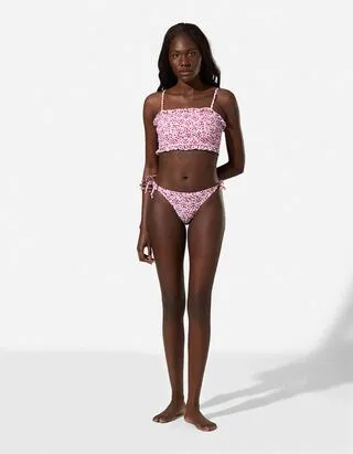 Slip bikini - Stampa allover - Bianco sporco