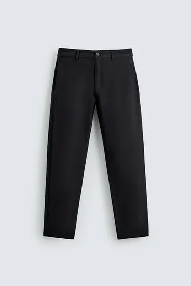COMFORT TEXTURED CHINO TROUSERS