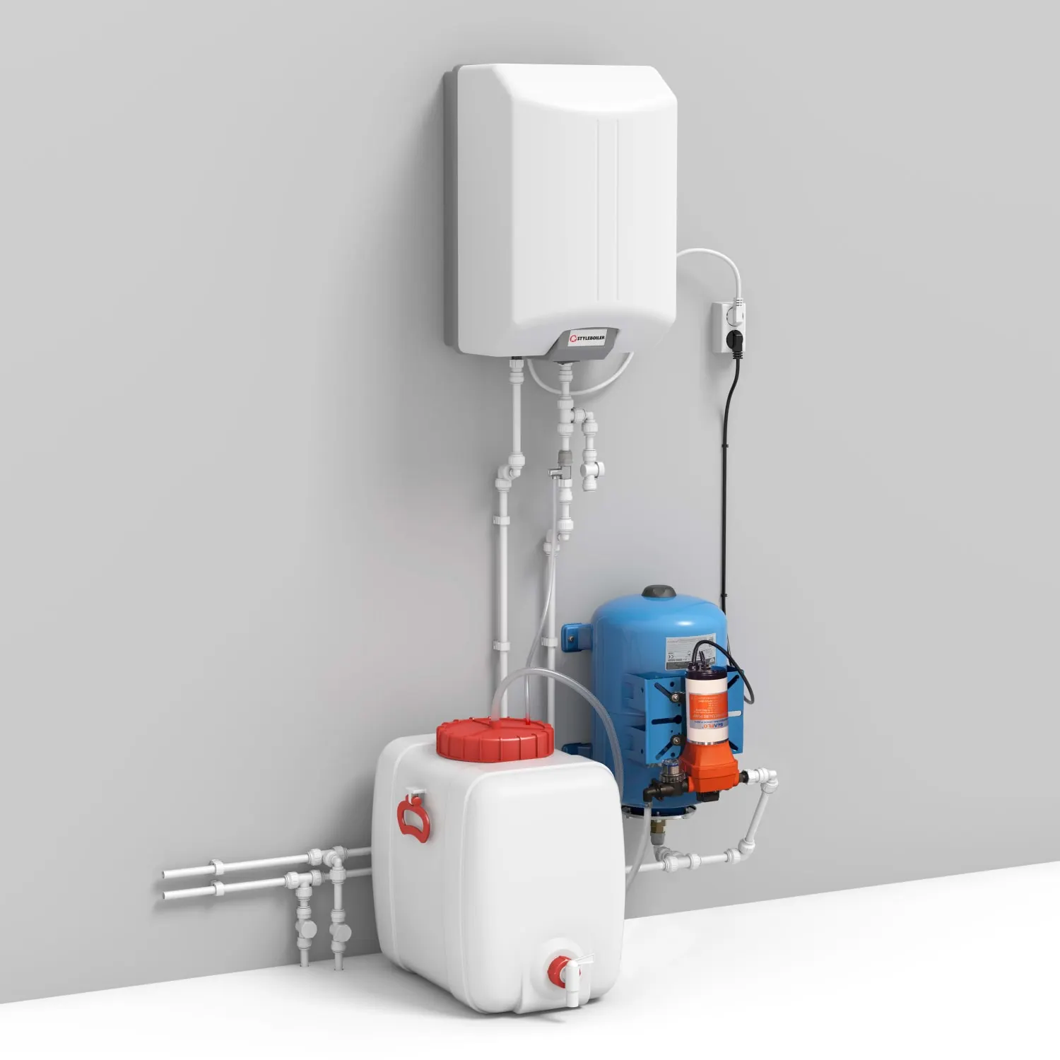 Vannsystem 230V Seaflo m/trykktank