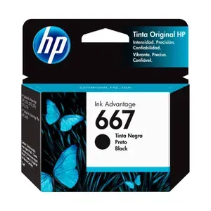 Cartucho de tinta HP 667 negra Original (3YM79AL)