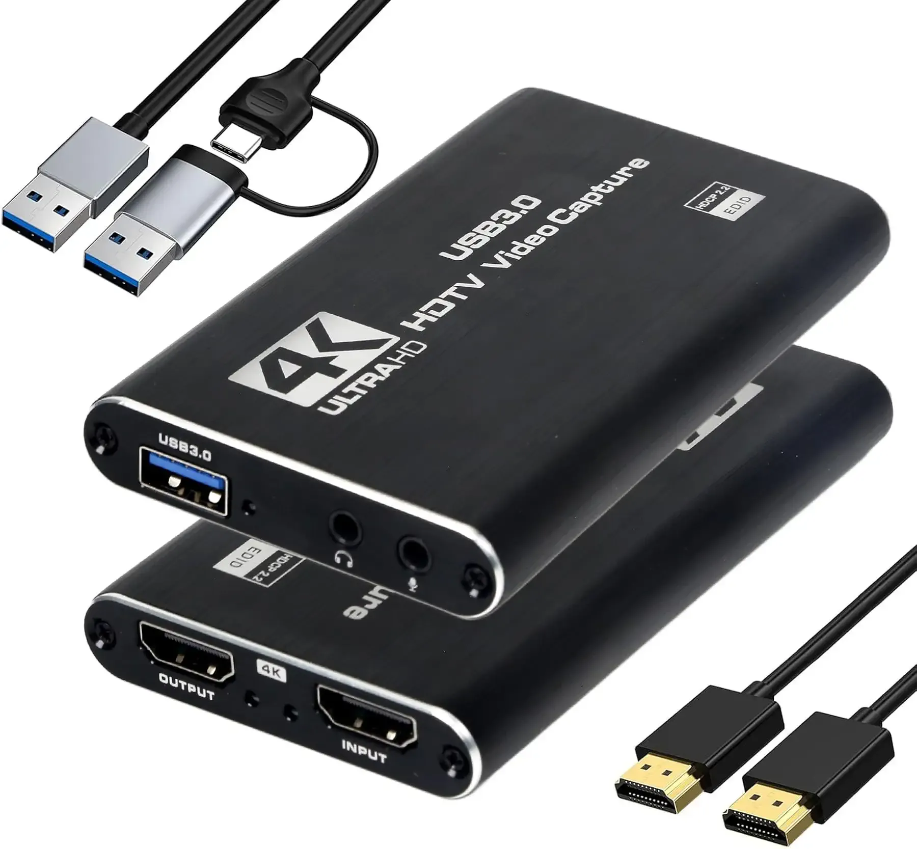 4K HDMI Capture Card for Streaming & Gaming, USB 3.0 Audio Video Capture Device 1080P 60FPS, Low Latency, HDMI Loop Out, Capture Card for PS5, Xbox, Nintendo Switch, PC, Mac, OBS - MSP231
