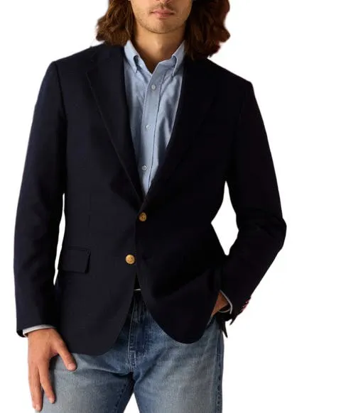 Booth Single Breasted Brushed Wool Blazer