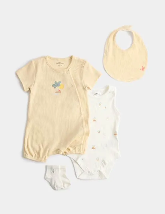 4 Piece Cotton Rich Starter Set (7lbs -12 Mths)