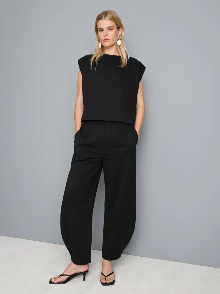 Pantaloni da tuta barrel cotton-rich
