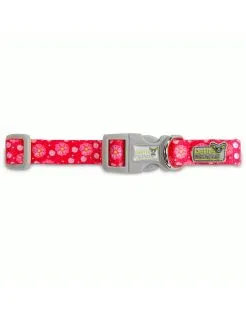 Goo-Eez Printed Dog Collar - Flowers - Halsband - Pink Xs