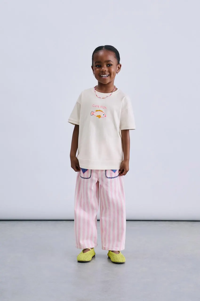 FISH EMBROIDERY T-SHIRT