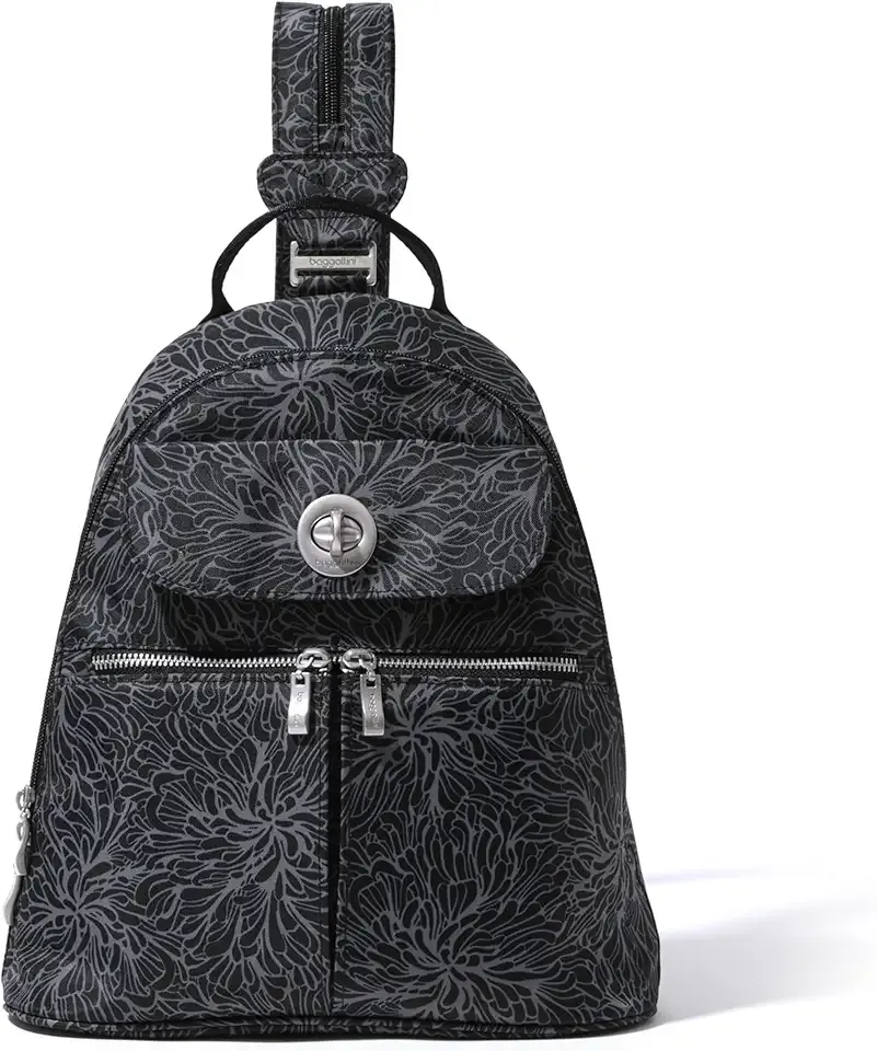 Naples Convertible Backpack - Travel Sling Crossbody - 12" Nylon Handbag w/ RFID & Padded Tablet Sleeve