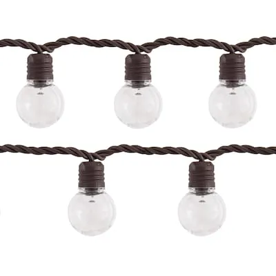 24-ft Plug-in White Outdoor String Light with 12 White -Light LED Edison Bulbs