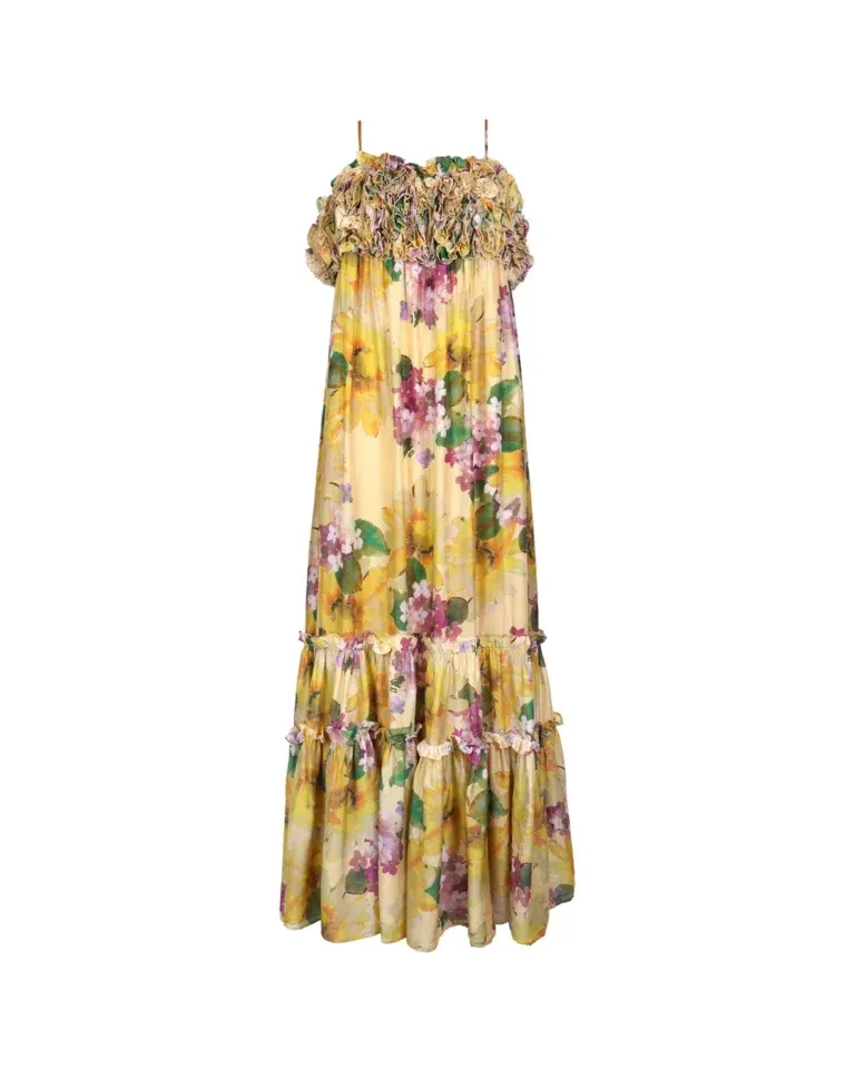 Organza Strap Dress - Sunflower