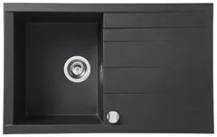 Évier résine noire "ising" - 1 cuve - Cooke and Lewis