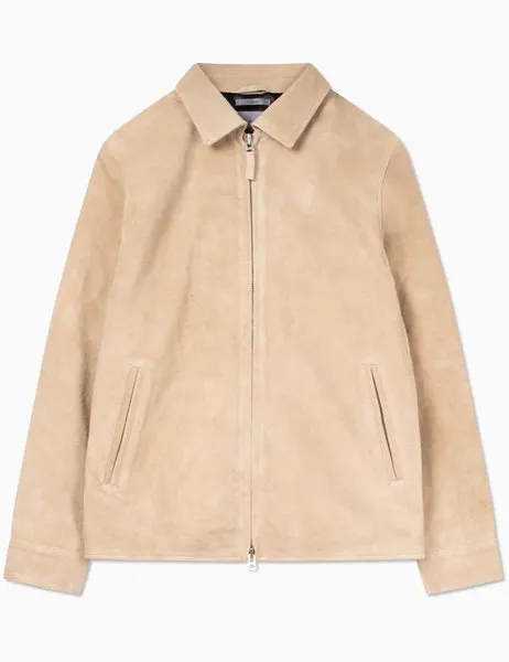 Logan Cow Suede Jacket Beige