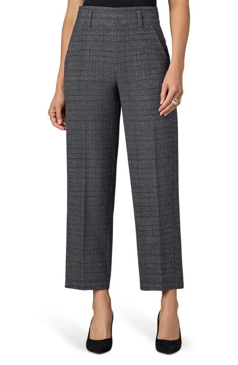 Skyrise Plaid High Waist Straight Leg Ankle Trousers