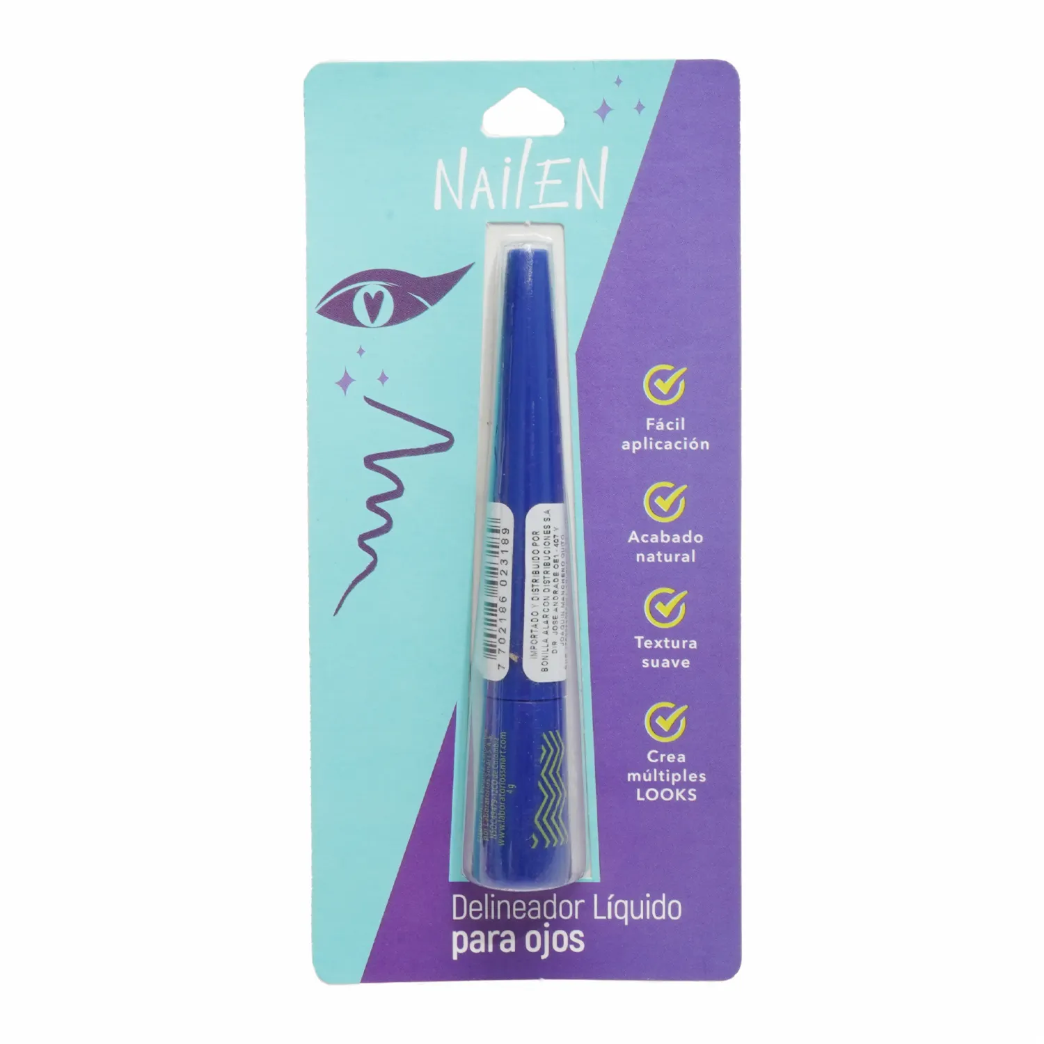 Delineador De Ojos Líquido Negro NAILEN 4 G