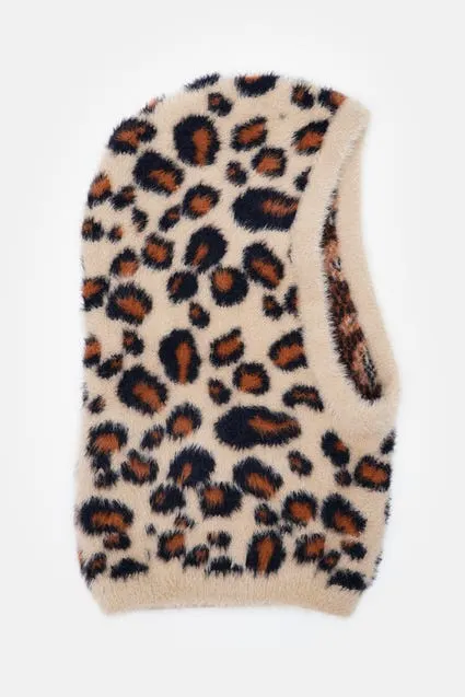 Kids balaclava in luipaardprint