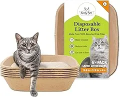 Kitty Sift Disposable Cat Litter Box Large,…