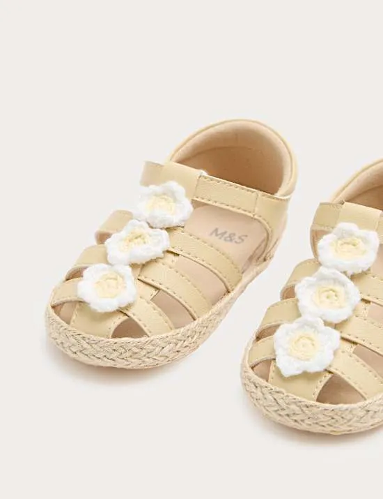 Kinderwagensandalen für Babys mit Seemanns- und Blümchendesign (0–18 M.)