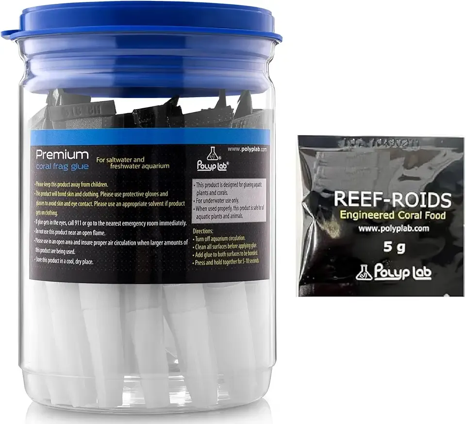 Polyp Lab Premium Coral Frag Underwater Saltwater Freshwater Aquarium Fish Food (25 of 4G Tube = Total 100G)