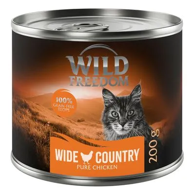 Offre d'essai : Croquettes, boîtes et friandises Wild Freedom pour chat Boîte à l'unité Adult Wide Country, poulet (200 g)