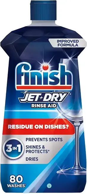 Finish Jet-Dry Dishwasher Rinse Aid, Dish Detergent Drying Agent, 8.45oz | Compatible With Dishwasher Pods, 80 Washes, Dishwasher Drying Agent, Prevents Spots & Residues, Dries, Shine & Protects
