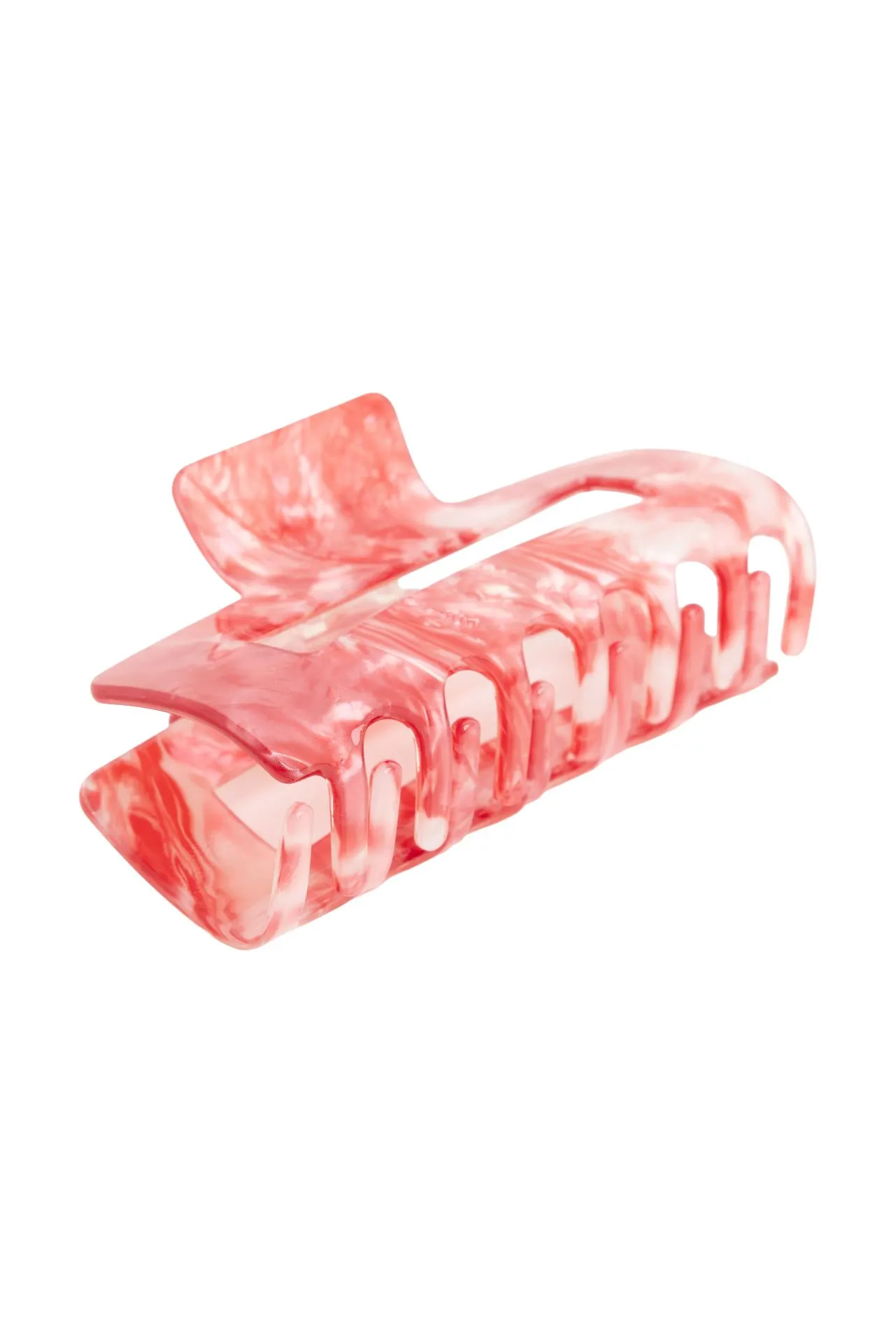 Rode haarclip met print