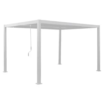 Pergola in Alluminio Sirio con Alette Regolabili Bianca 3x4